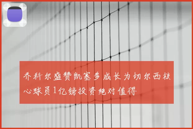 乔科尔盛赞凯塞多成长为切尔西核心球员1亿镑投资绝对值得